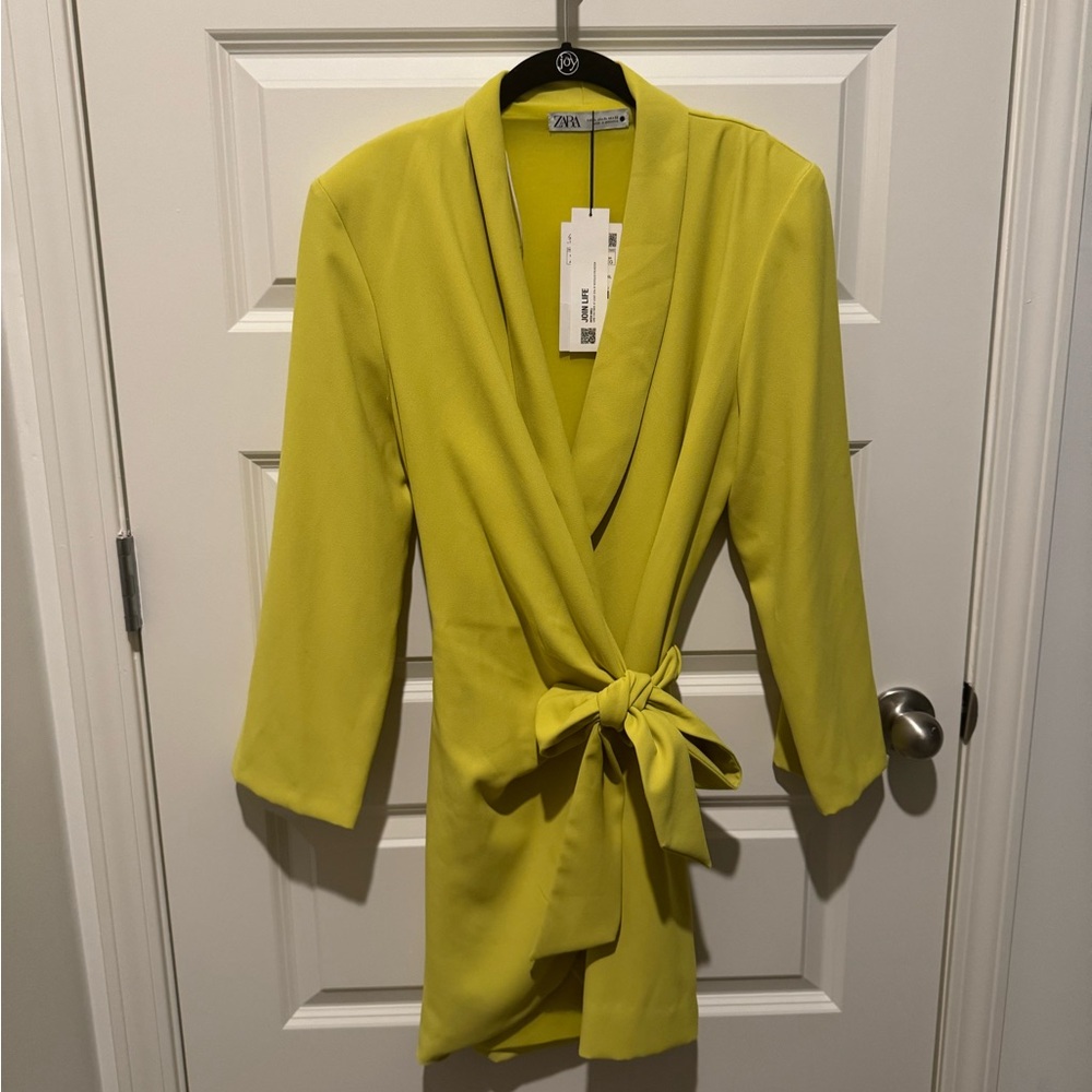 Zara Yellow Wrap Dress